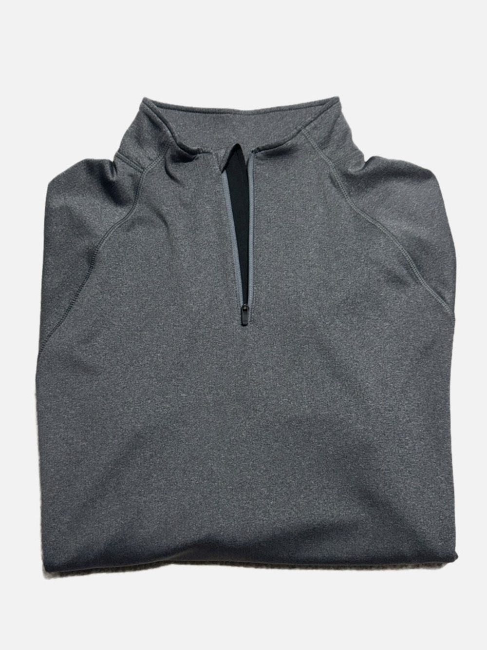 Hylete Mens Size L Gray Flexion II Quarter Zip Jacket Thumbholes Performance